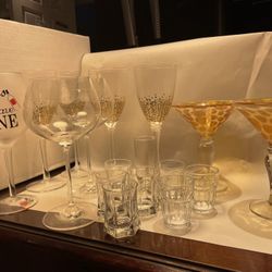 Assortment Of Wine And Cocktail Glassware 
