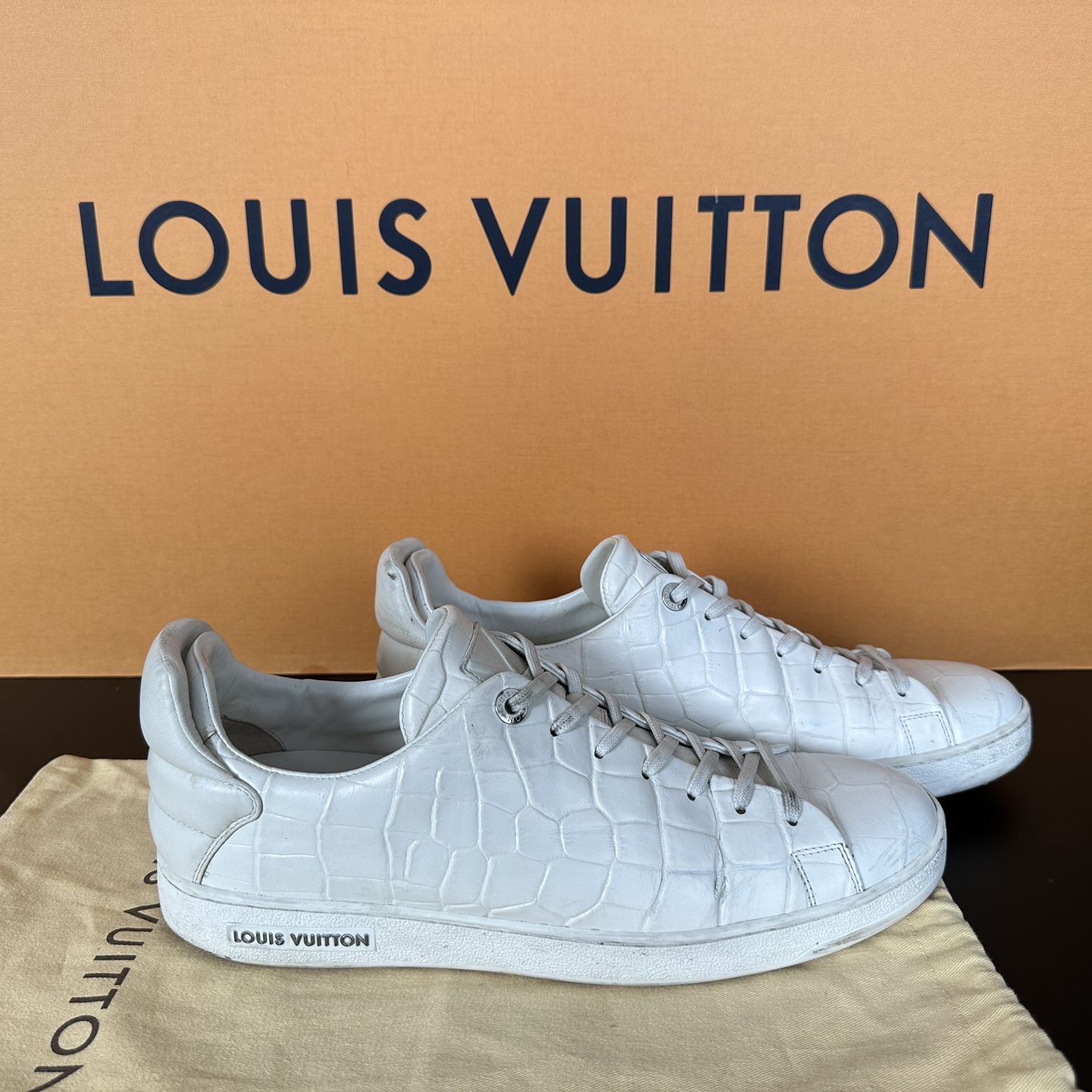 Louis Vuitton Croc Embroidered Sneakers for Sale in New York, NY