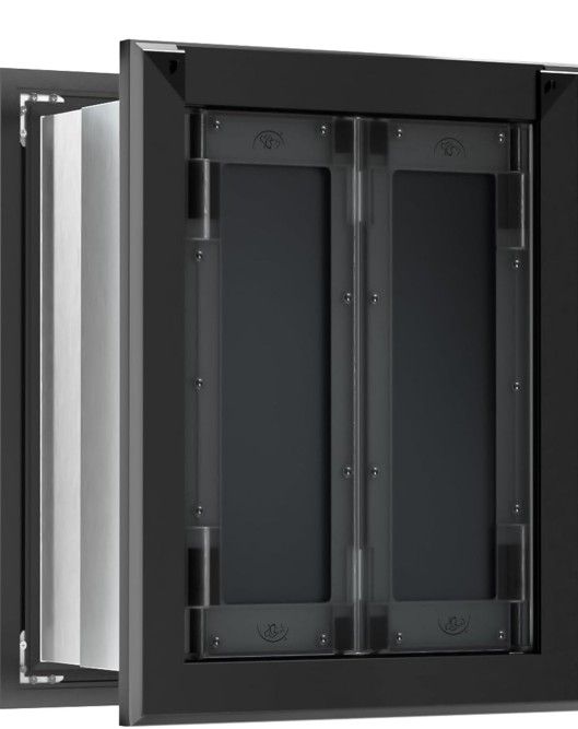 Medium Door for Wall,Heavy Duty Dog Door with Aluminum Frame and Telescoping Tunnel, Pet Door for