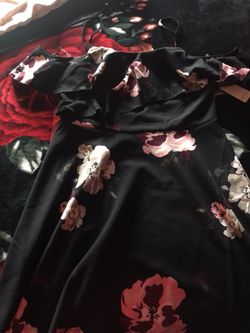 Black off the shoulder dress