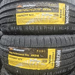 215-45-17 !!! HEADWAY A/S !!! $280 LAS 4 LLANTAS MONTADAS Y BALANCEO INCLUIDO 👌