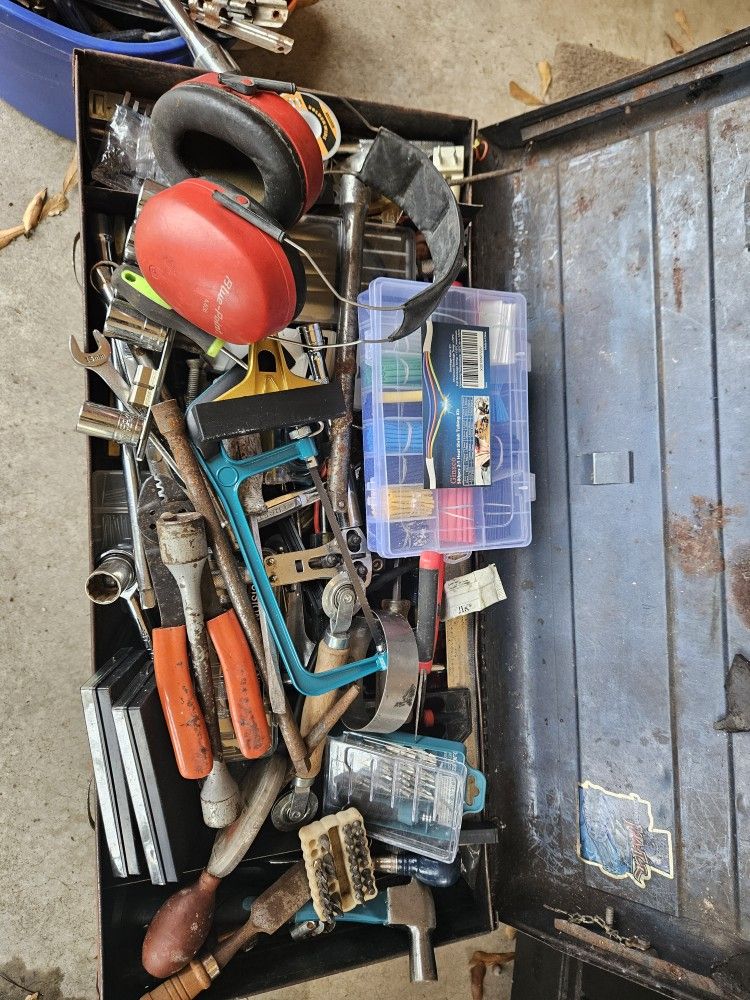 Vintage Toolbox And Tools