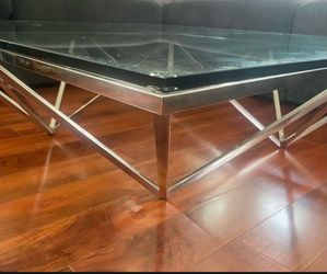 Square Stainless Steel Coffee Table
