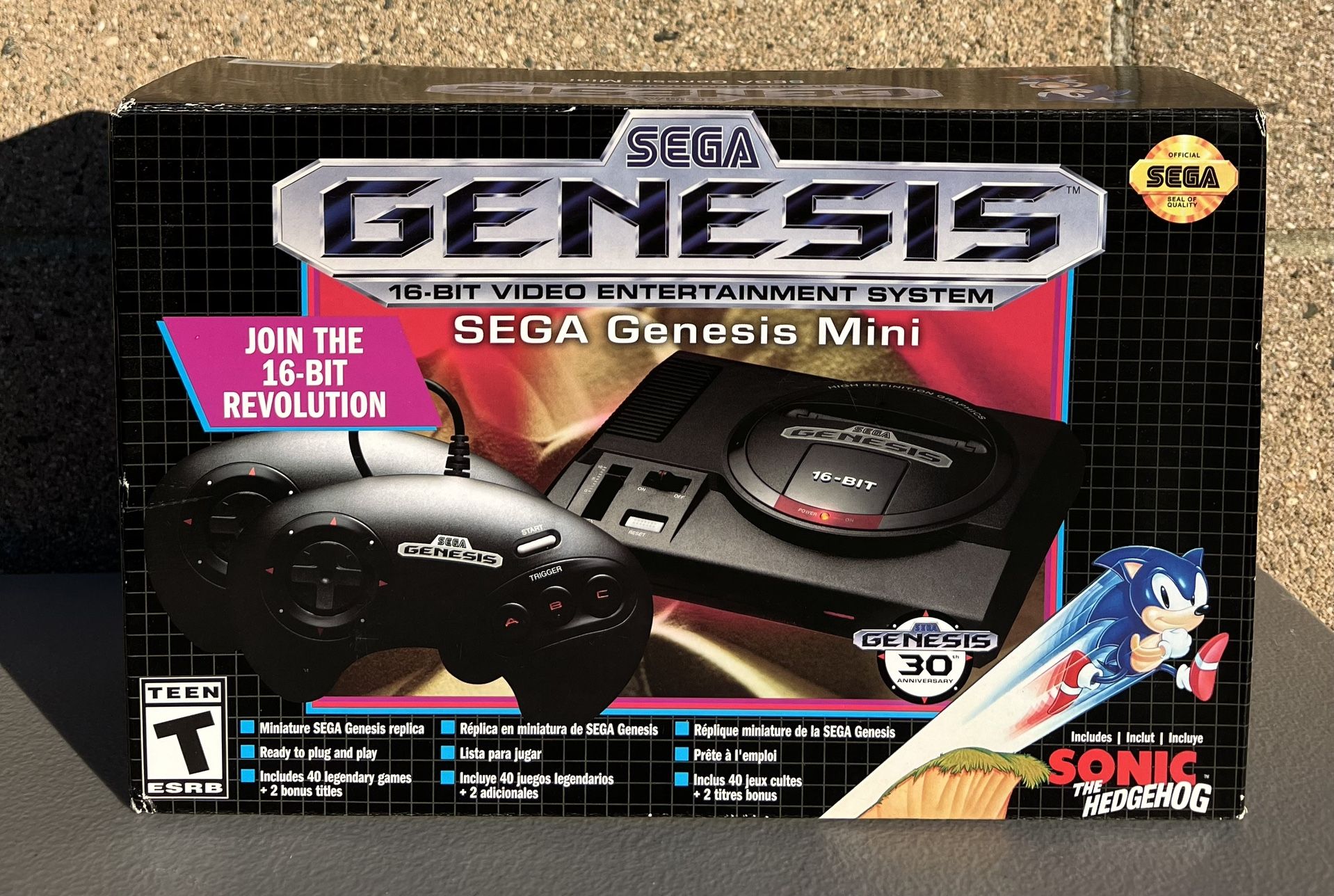 Sega Genesis Mini 16 Bit Home Game Console 30th Anniversary Edition CIB Complete