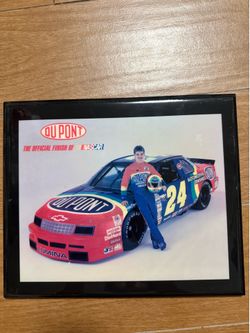 Vintage Jeff Gordon #24 DuPont Lumina NASCAR Promo Photo Plaque