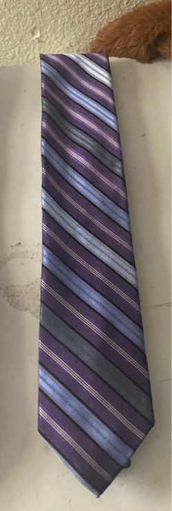 Blue and purple tie