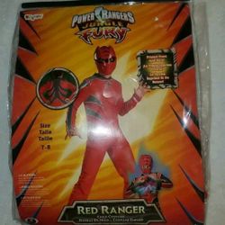 Power Rangers Jungle Fury costume Red Ranger Child Size 7-8 Vintage NO MASK