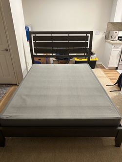 Queen Size Bed Frame + Box Spring OBO by 06/28