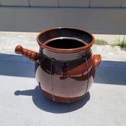 Large Clay Soup Tureen Bowl GOOD CONDITION 