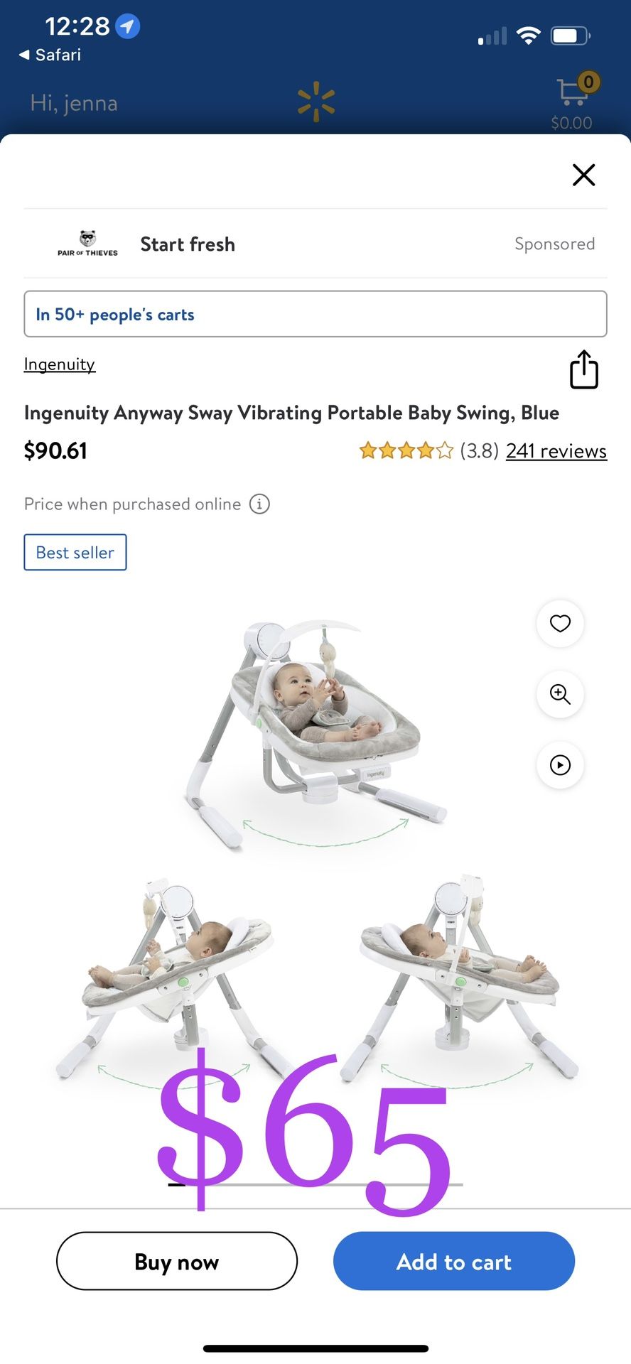 NEW baby Swing 