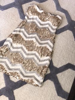 Gold and white Sequin Dress size s