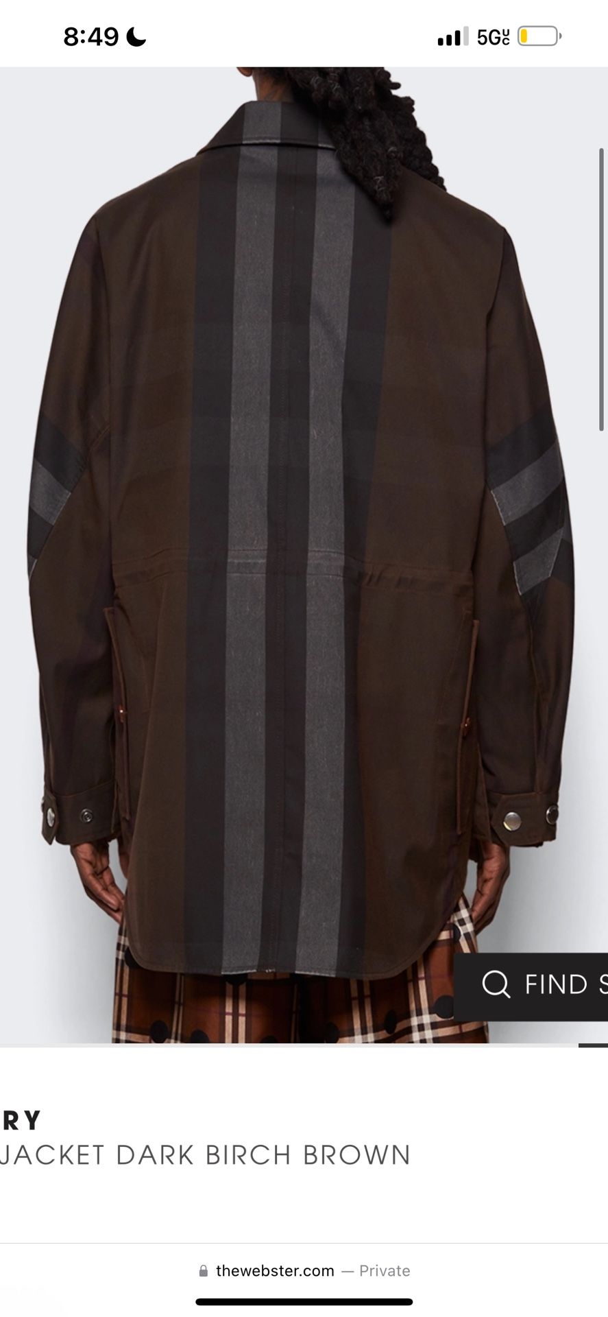 DARK BIRCH BURBERRY JACKET!!!!