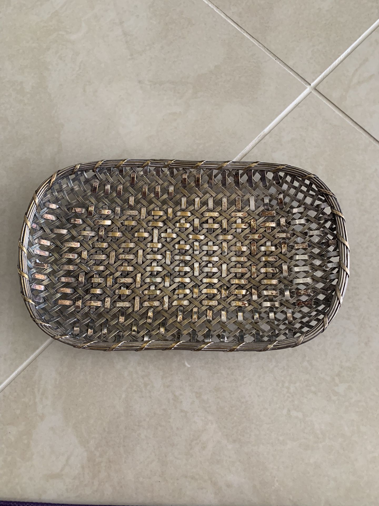 Vintage 1950’s Christofle Woven Plate