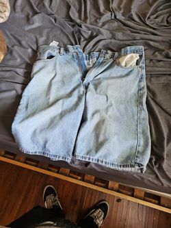 Levi Straight Loose Fit Blue Jean Shorts