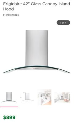 Frigidaire 42" Glass Canopy Island Hood