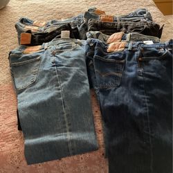 8 Pair Of Levi’s 1 Pair Of Wranglers