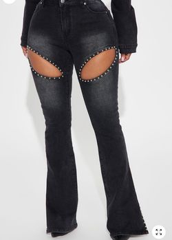Black flare jeans fashion nova plus size