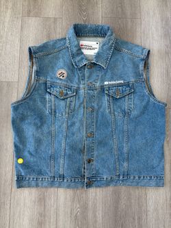 Rare YouTube Gaming Upcycled Vintage Denim Vest Size XL
