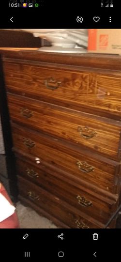 NICE LARGE ANTIQUE CHEST OF DRAWERS $90.