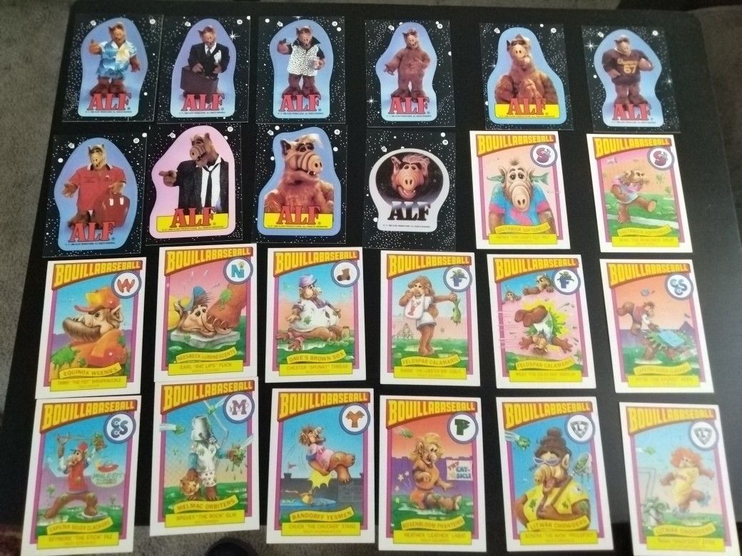 Vintage Alf Cards And Stickers 
