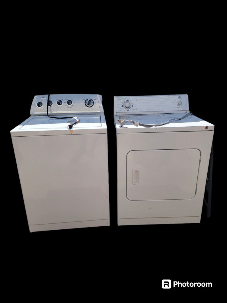 Washer and dryer set.