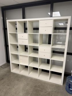 Book Shelf - 25 Cubbies With Drawers