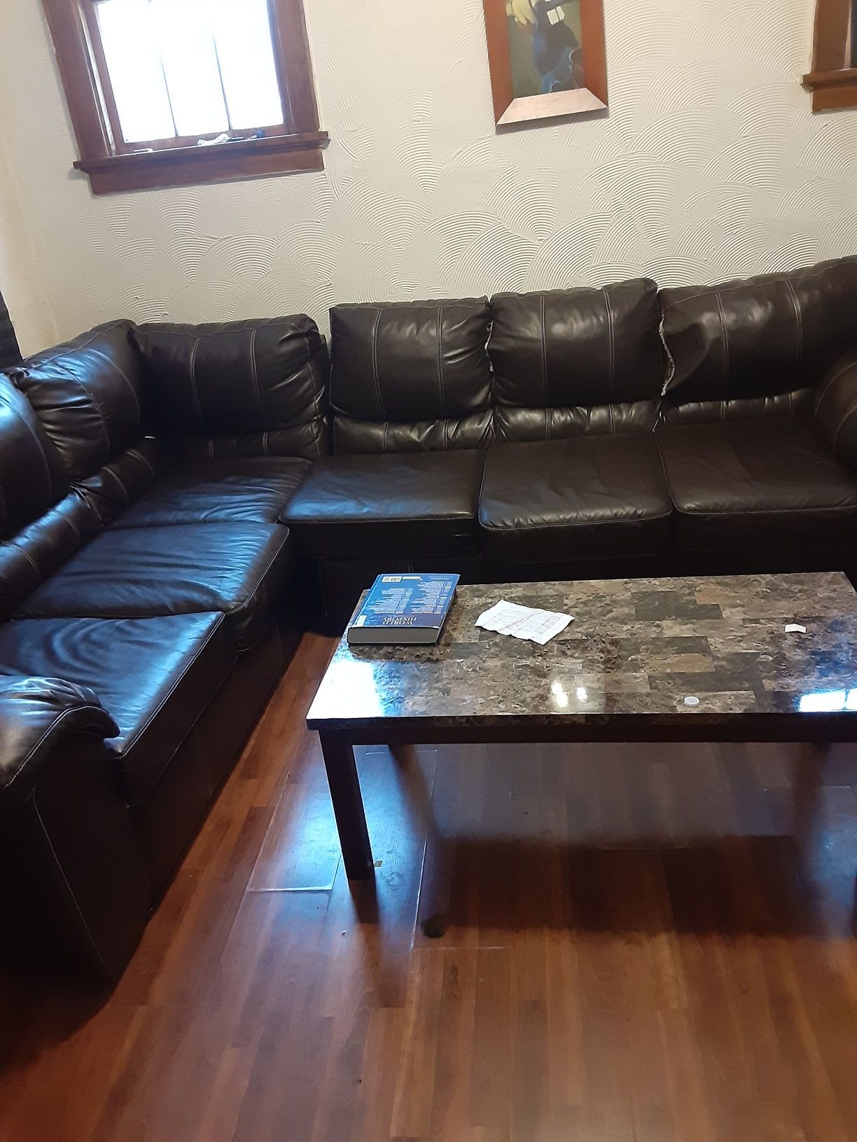 Two-piece sectional couch couch Had it for almost a year only selling it cause I'm moving out of town