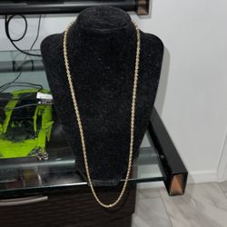 10KT Solid Gold Rope Chain 