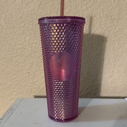 Walt Disney World 50th Anniversary Geometric Pink Starbucks Tumbler with Straw