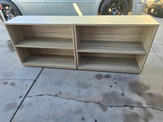 Bookcase Shelves cabinets 2-tier ( 2 available ) Light Wood 🌱