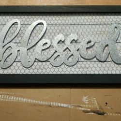 Handmade Blessed Sign