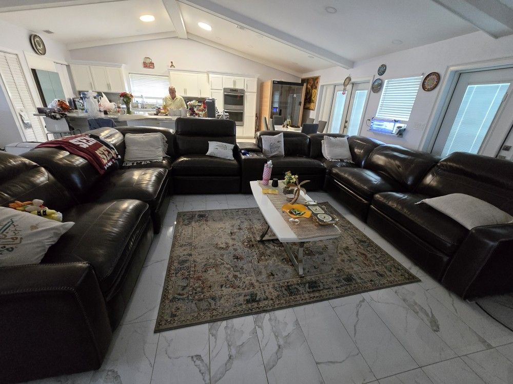 8 Piece Leather Couch