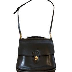 Vintage Coach Willis Shoulder Crossbody Bag Purse Black Leather 9927 USA