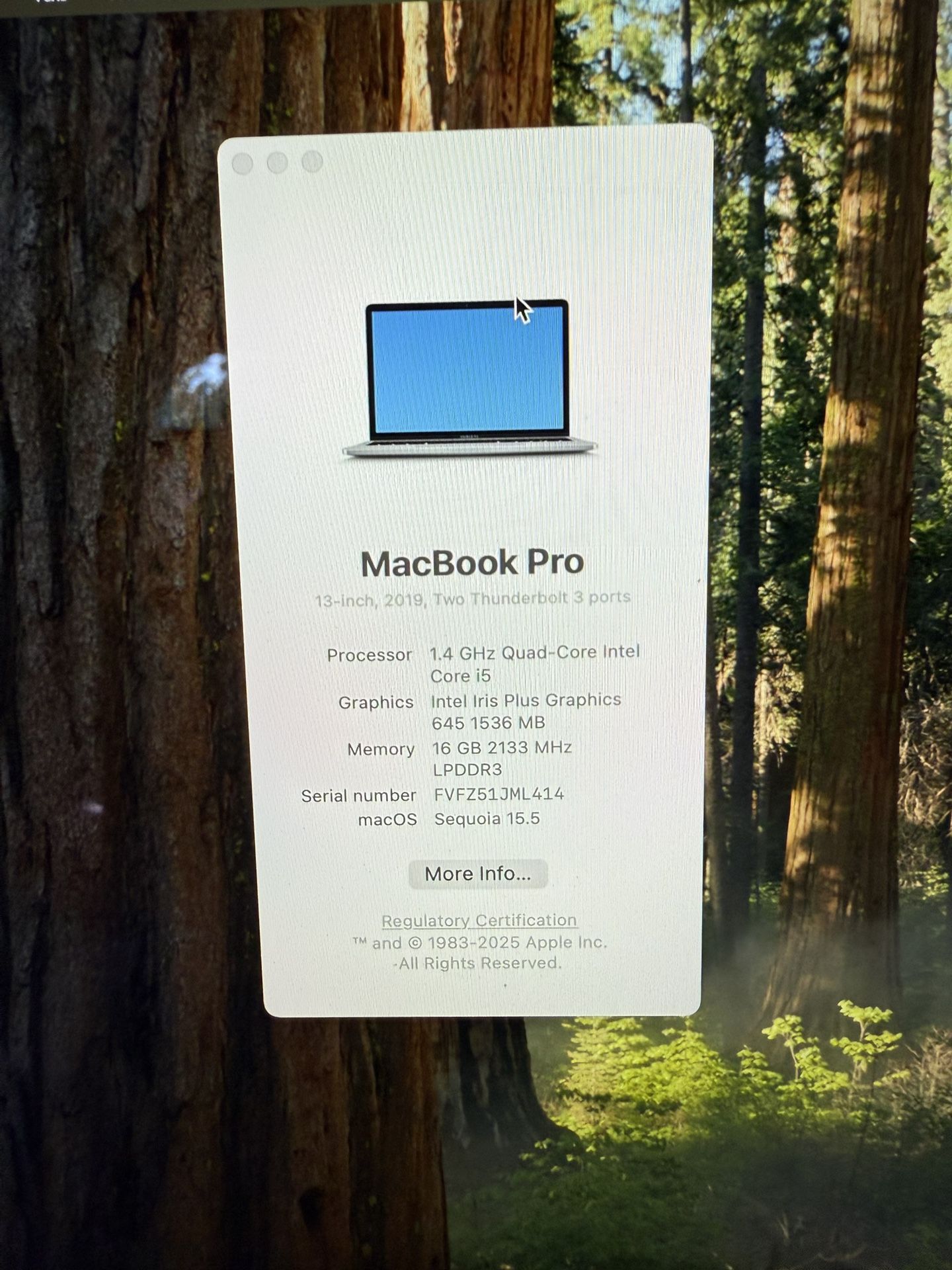 13” MacBook Pro (2019) – 16GB RAM, 512GB SSD