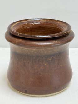 The Gourmet Potter Dip Chiller/Warmer Rustic Brown Wheel Thrown Stoneware