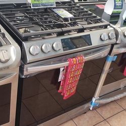 Samsung Slide In Gas Stove Stainless Steel 3 