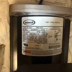Jacuzzi New Motor