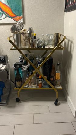 Bar cart & bar tools