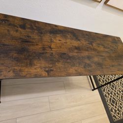 Rustic Wood Look Console Table Desk