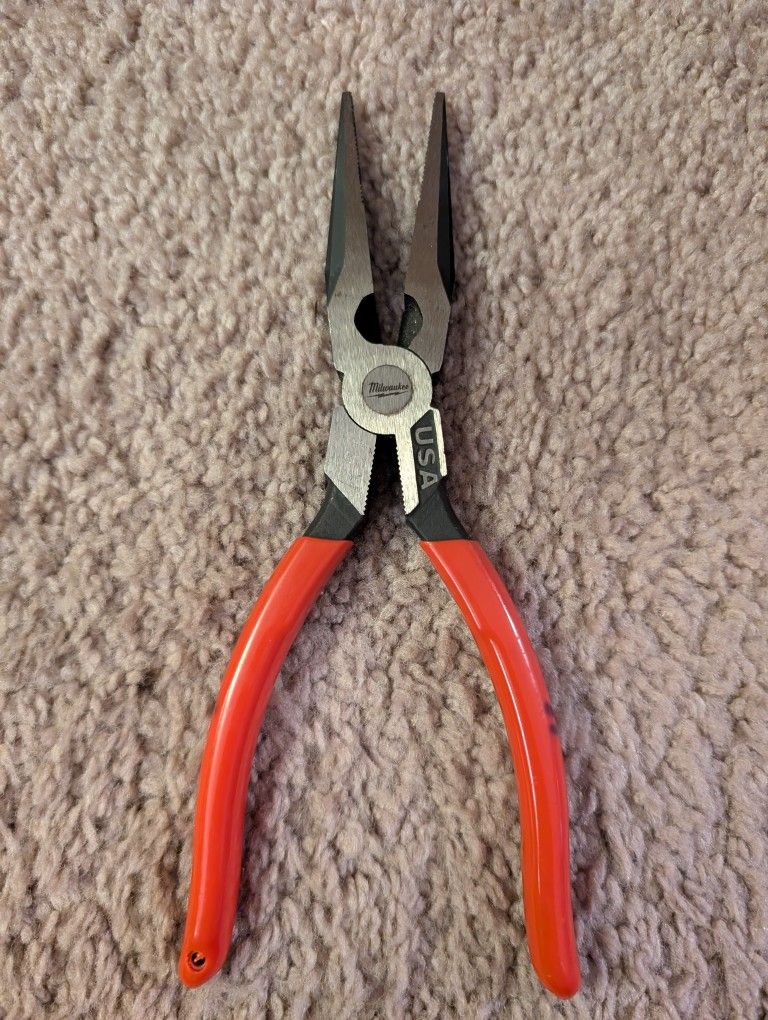 Milwaukee MT505 Best Grip 8 Inch USA Long Nose Pliers