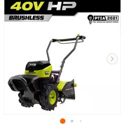 18” Tiller Cultivator 40v Ryobi With Transmission - Battery Not Included