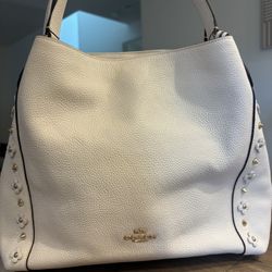 New- White Chalk Coach Handbag