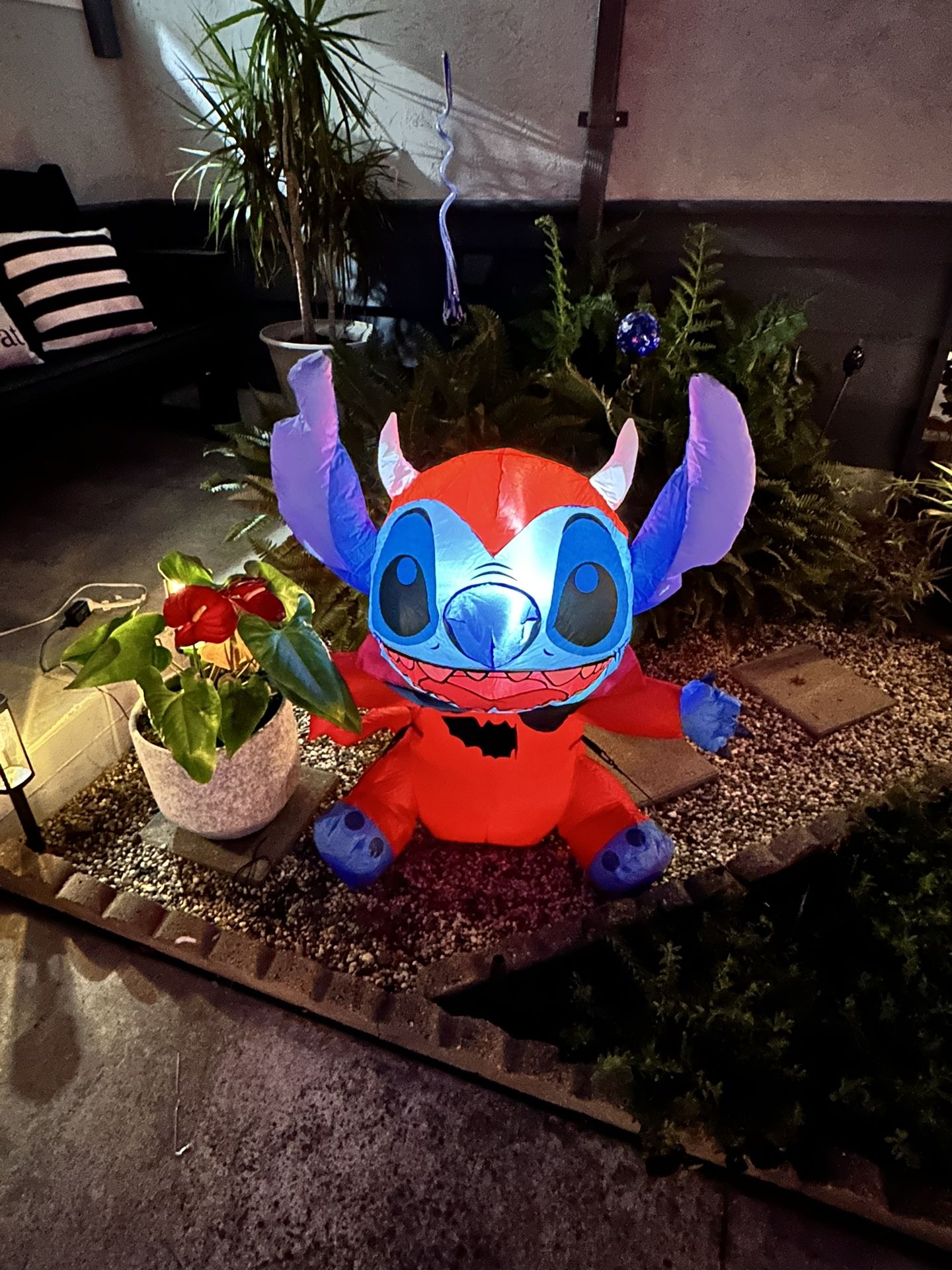 Stitch In Devil Costume Inflatable Blow Up 3 FT. NIB