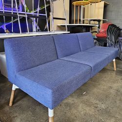 HighTower Tombolo 3-Seat Modern Sofa in Blue Fabric