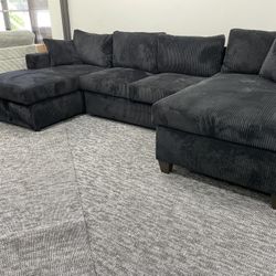 BRAND NEW BLACK U SHAPED SECTIONAL !! BEAUTIFUL/ DURABLE AND AFFORDABLE!! $795 INCLUDING DELIVERY!! 