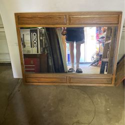 Old Wooden Mirror