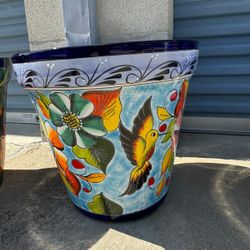 Hummingbird Planter (Talavera Pot) 17”x16” $75ea