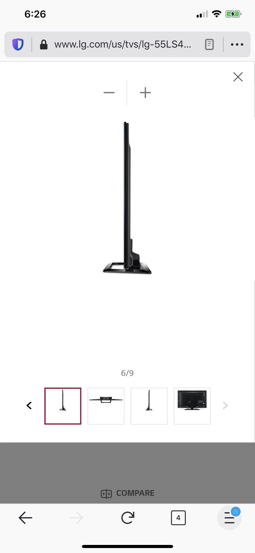 Lg 55 inch tv ls4600 model