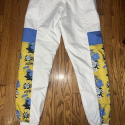Puma White Floral Windbreaker Pants 