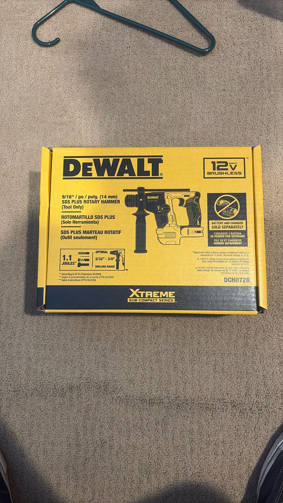Dewalt 9/16 SDS Plus Rotary Hammer (Battery not included)
